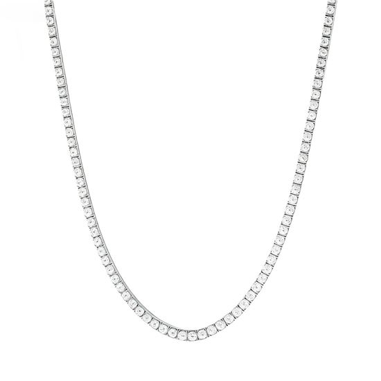 Immagine di Collana Regolabile Acciaio Inox Zirconi Elegante - Tennis Choker