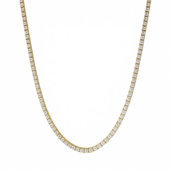 Immagine di Collana Regolabile Acciaio Inox Zirconi Elegante - Tennis Choker