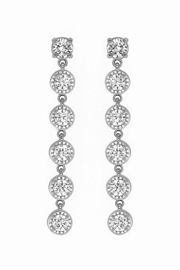 Immagine di Orecchini Pendenti Brillanti Zirconia Donna Elegante -  Elsa