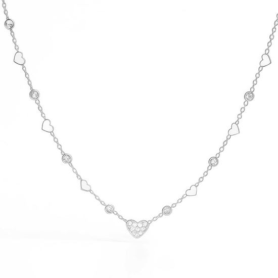 Immagine di Collana Cuoricino Zircone Acciaio Inox Donna  - Simple Love