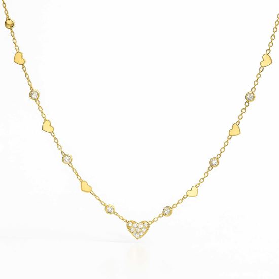 Immagine di Collana Cuoricino Zircone Acciaio Inox Donna  - Simple Love