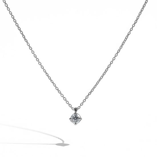 Immagine di Collana Acciaio Inox Zirconia Donna Elegante- Punto Luce