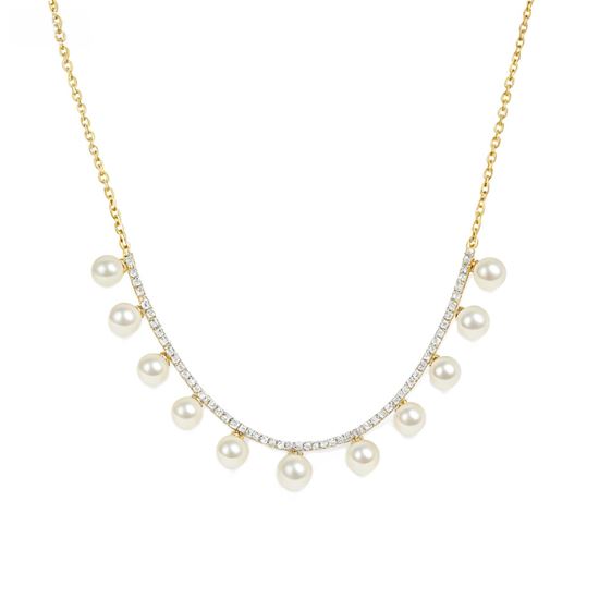 Immagine di Collana Perle Acciaio Inox Elegante Donna  -  Adoro