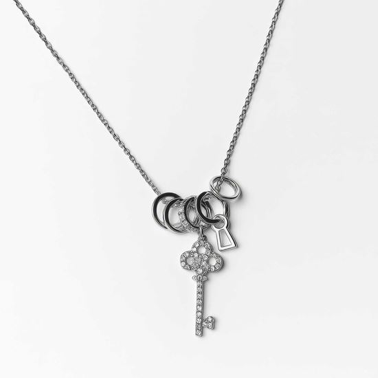 Immagine di Collana a Chiave porta fortuna Elegante Donna Zirconi -  Mira key