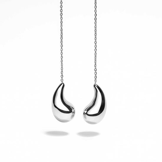 Immagine di Orecchini Pendenti a goccia  Ago filo Acciaio Inox - Anika