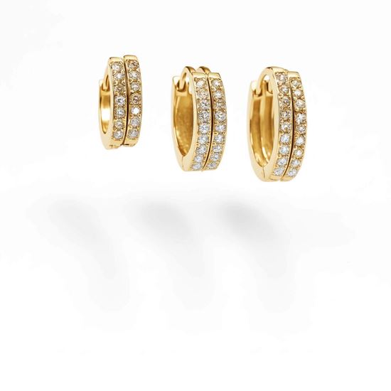 Immagine di Orecchini a Cerchio Zirconi Elegante Donna - Gina