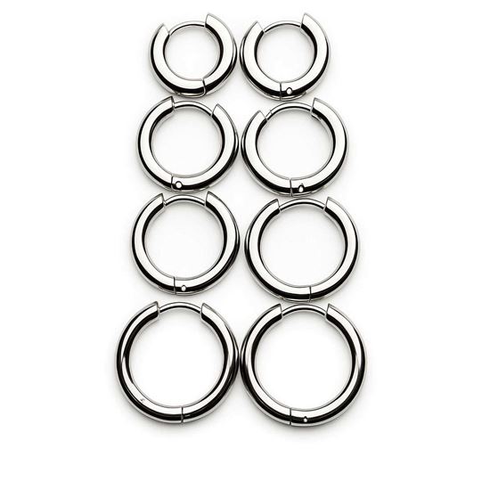 Immagine di Orecchini Cerchio Simple Acciaio Inox Placcato  unisex - Creo