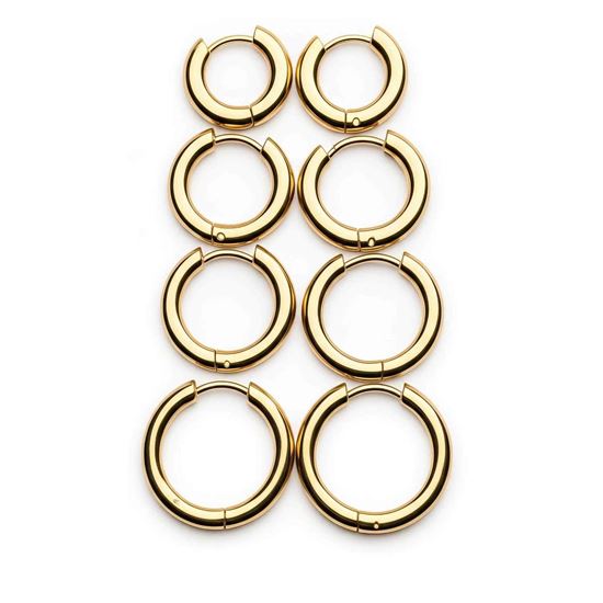 Immagine di Orecchini Cerchio Simple Acciaio Inox Placcato  unisex - Creo