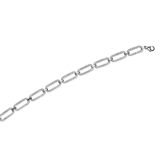 Immagine di Bracciale donna elegante zirconia in acciaio - Selena