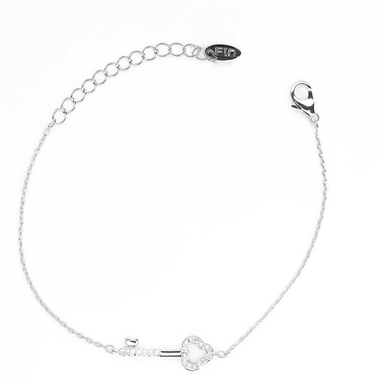 Immagine di Bracciale sottile donna  in acciaio -Love key