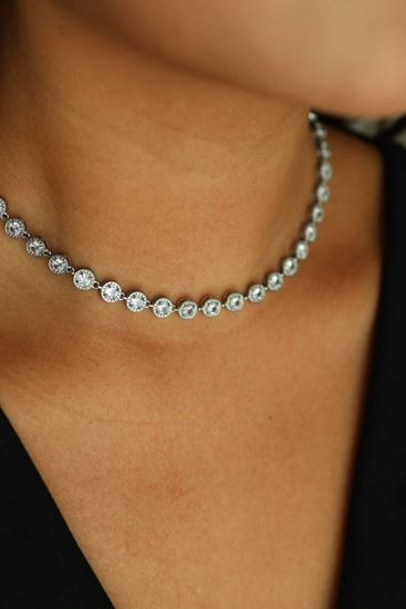 Immagine di Collana Acciaio Inox Zirconia Elegante Donna - Elsa