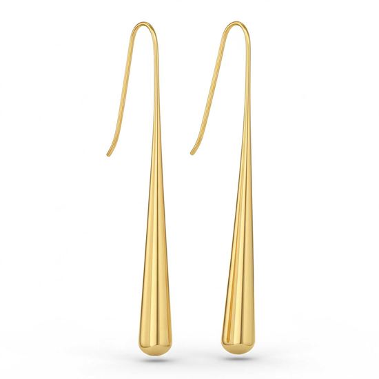 Immagine di Orecchini a Goccia Lunghi Acciaio Inox Donna Simple - Flu