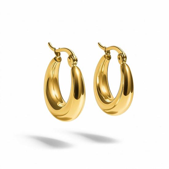 Immagine di Orecchini a Cerchio Acciaio Inox Donna Simple Elegante - Effie