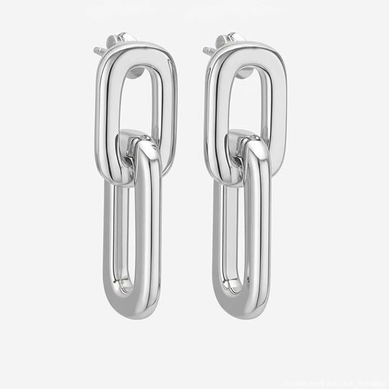 Immagine di Orecchini Forma Catena Acciaio Inox Donna - Elvia