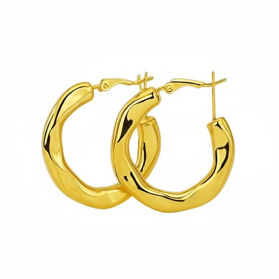 Immagine di Orecchini Cerchio Elegante Acciaio Inox Donna - Leona