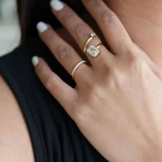 Immagine di Anello  solitario quadrato -Kelly