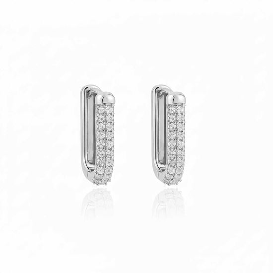 Immagine di Orecchini Acciaio Inox Brillantini Zirconi Elegante Donna -  carissa