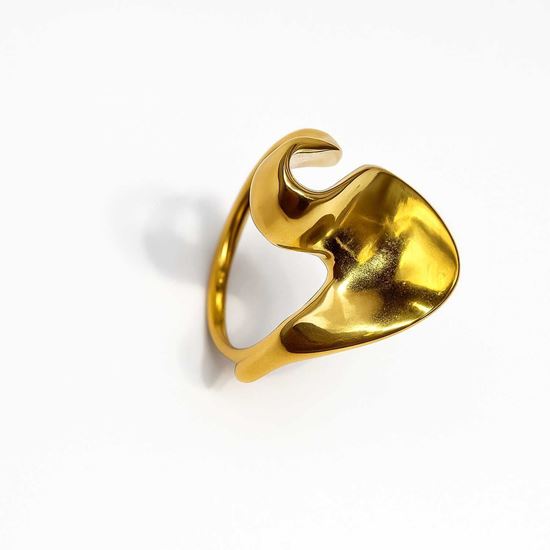 Immagine di Anello acciaio inox regolabile - Onda