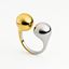 Immagine di Anello bicolor in acciaio inox-twin ball