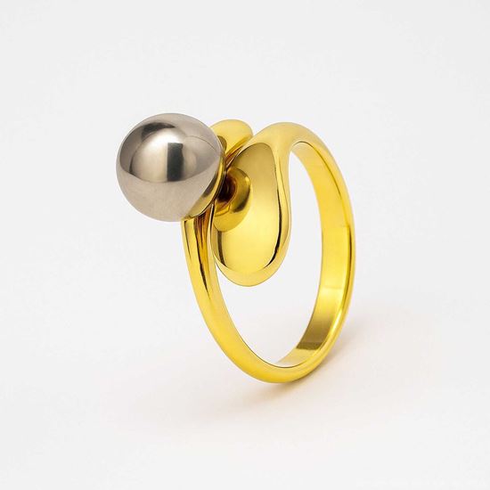 Immagine di Anello  bicolor acciaio inx regolabile-Dorthy Flu