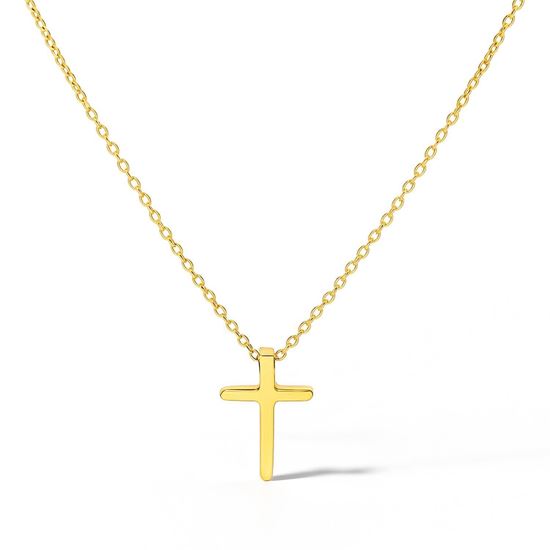 Immagine di Collana acciaio inox Simple Water Proof  Unisex -  Croce Basic