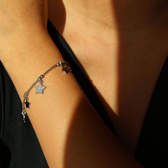 Immagine di Bracciale donna acciaio inox-Stellina Filo