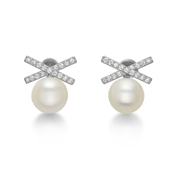 Immagine di Orecchini  Ago s925 Argento Perla d'acqua Dolce Naturale - Nivea