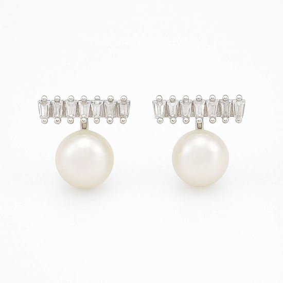 Immagine di Orecchini Ago Argento 925 Perla Naturale acqua dolce - Ramona