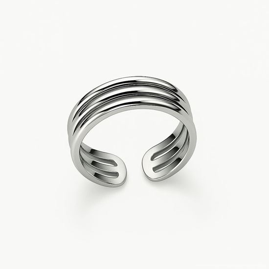 Immagine di Anello acciaio inossidabile color oro argento regolabile - Chloe