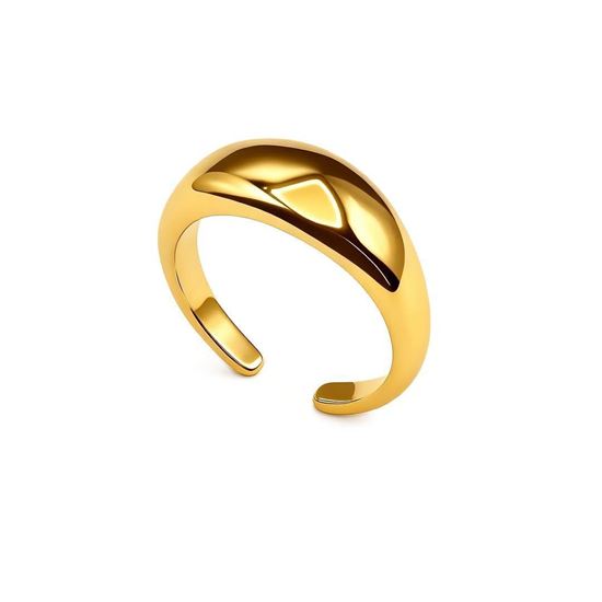 Immagine di Anello classico semplice fedina in acciaio inox- Inna