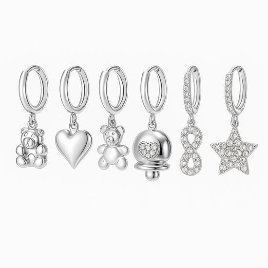 Immagine di set orecchini charm bear star