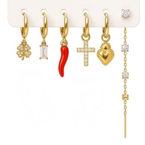 Immagine di Set Orecchini Paprika Croce