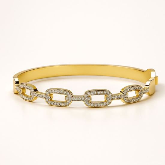 Immagine di Bracciale  rigido elengante in acciaio -Fortune