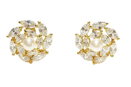 Immagine di Orecchini Fiorella Zirconi Elegante Donna Stilosa - Clip Jana