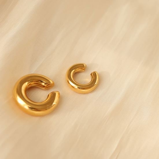 Immagine di Ear Cuff 2 size Oro Acciaio Inox Donna Water Proof- Maccu