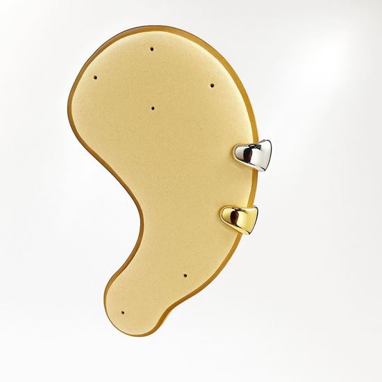 Immagine di Ear Cuff Acciaio Inox Water Proof Donna Simple Mono - Giada