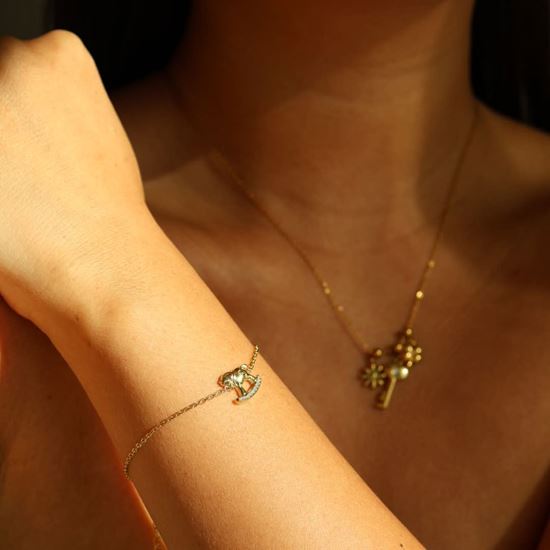 Immagine di Bracciale sottile in acciaio- Cavallino