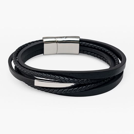 Immagine di Bracciale uomo molteplici  in ecopelle-Leather Giorgio