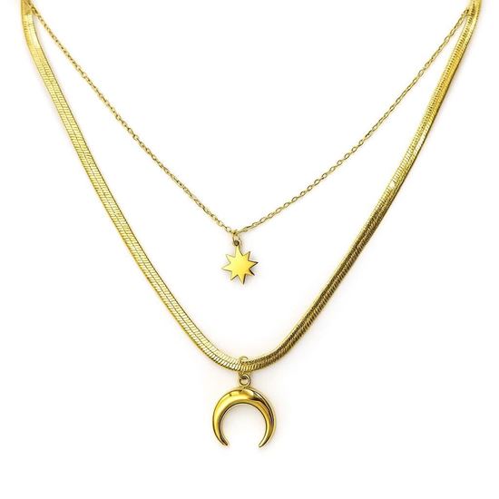 Immagine di Collana Acciaio Inox Donna Water Proof -  Sole Luna