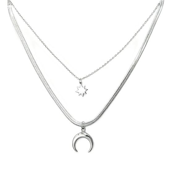 Immagine di Collana Acciaio Inox Donna Water Proof -  Sole Luna