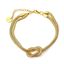 Immagine di Bracciale donna in acciaio placcatura oro18K- Snake Nodo