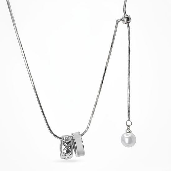 Immagine di Collana Perlina Hoop Acciaio Inox Donna Water Proof -  Coco Hoop