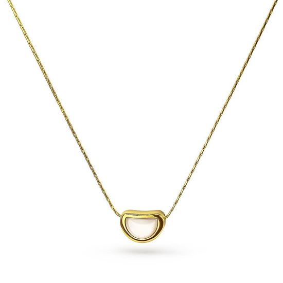 Immagine di Collana  Acciaio Inox Madreperla Donna Water Proof -  Bean gold