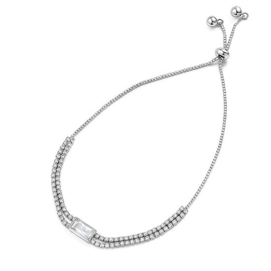 Immagine di Bracciale Donna acciaio inox  Zirconi Cristallo Elegante-  Zula Silver