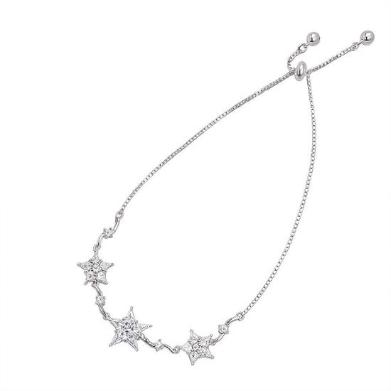 Immagine di Bracciale Donna acciaio inox  Zirconi Stella Elegante-  Starline Silver