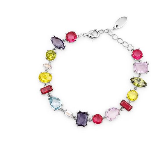 Immagine di Bracciale Donna acciaio inox  Cristalli Elegante- Iris Multicolor