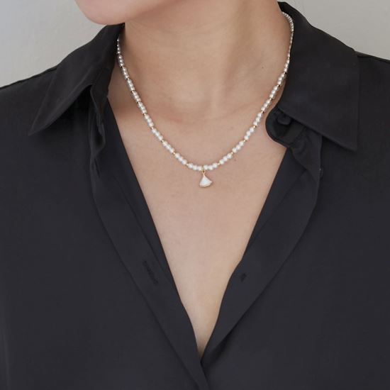 Immagine di Collana Perla Madreperla Donna placcato oro 18k-  Maya Gold