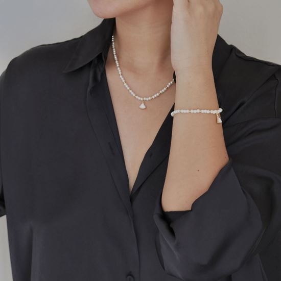 Immagine di Bracciale Perla Madreperla Donna placcato oro 18k - Maya Gold