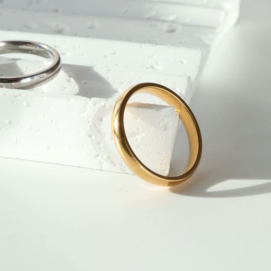 Immagine di Anello Acciaio Inox Simple Basic Uomo Donna 3mm -  Amalia Fedina 3mm