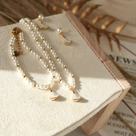 Immagine di Bracciale Perla Madreperla Donna placcato oro 18k - Maya Gold